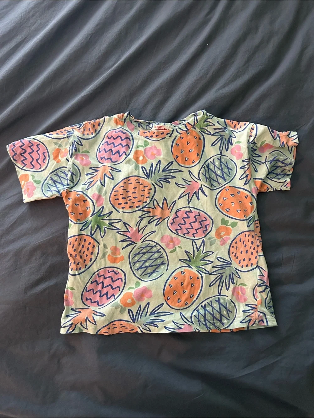 5/15⭐️Girls' Mint Floral Print tee